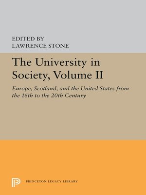 cover image of The University in Society, Volume 2